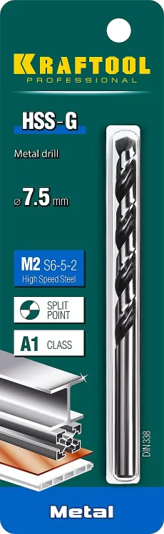 Сверла по металлу HSS-G 29651-7.5 купить в Губкинске