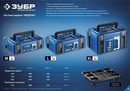 Ящики для инструмента МОДУЛЬ серия ПРОФЕССИОНАЛ купить в Губкинске