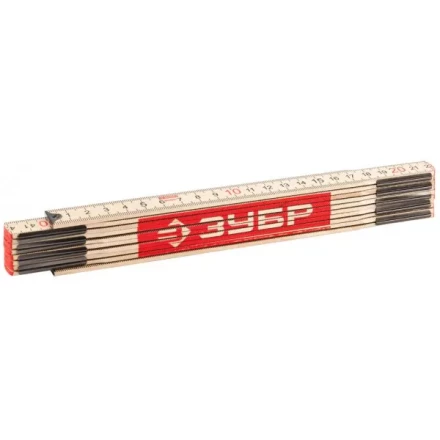 Метр ЗУБР &quot;ЭКСПЕРТ&quot; складной, усиленный, деревянный, 2м 3424-2_z01 купить в Губкинске