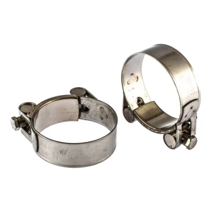 Хомуты металлические силовые 56-59 мм ширина 22 мм шарнирный W4 2 шт Сибртех 475433 купить в Губкинске