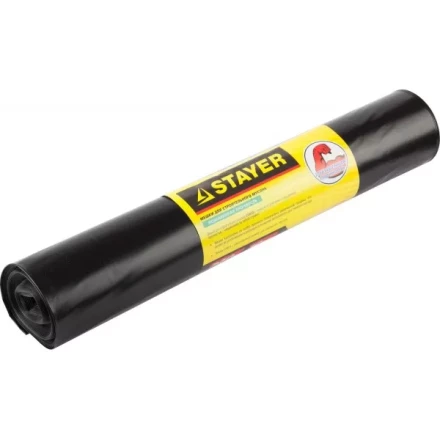 Мешки для строительного мусора STAYER &quot;Comfort&quot;, особопрочные, черные, 120л, 10шт 39157-120 купить в Губкинске