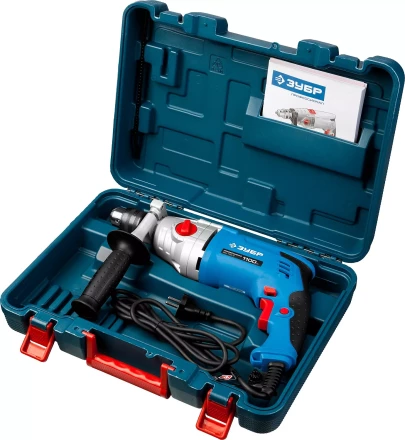 Дрель ударная двухскоростная + кейс ЗДУ-1100-2 ЭРМКМ2 серия ПРОФЕССИОНАЛ купить в Губкинске