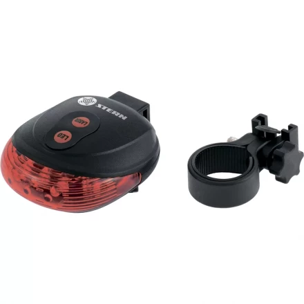 Фонарь велосипедный с лазерным обозначением габаритов 5 Led + 2 лазера 2хААА Stern 90559 купить в Губкинске