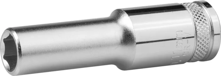 Торцовая головка KRAFTOOL "INDUSTRIE QUALITAT", удлиненная, Cr-V, FLANK, хромосатинированная, 1/2", 11 мм 27807-11_z01 купить в Губкинске