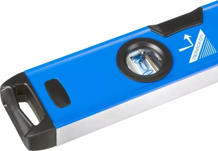 Уровень  ЗУБР &quot;ЭКСПЕРТ&quot; &quot;УСП - 2&quot;коробчатый усилен, 2 фрезерован баз поверхности, 3 ампулы, крашенный, с ручками, 100см 34587-100 купить в Губкинске