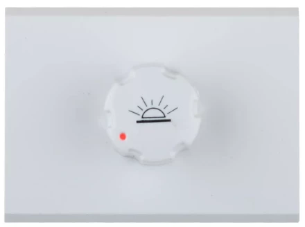 Диммер СВЕТОЗАР &quot;ЭФФЕКТ&quot; без вставки и рамки, цвет белый, 60-500Вт SV-54442-W купить в Губкинске