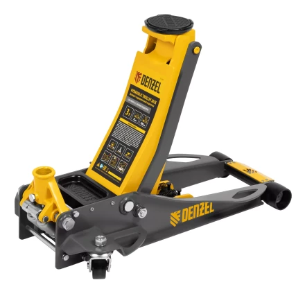 Домкрат гидравлический подкатной Denzel 51250, 3 т, 75-500 мм, быстрый подъем, низкий подхват, проф. купить в Губкинске