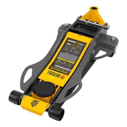 Домкрат гидравлический подкатной Denzel 51250, 3 т, 75-500 мм, быстрый подъем, низкий подхват, проф. купить в Губкинске