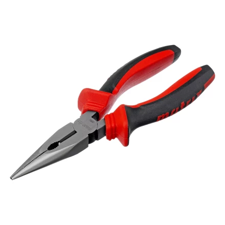 Длинногубцы прямые Matrix, 160 мм, хром-ванадий, двухкомпонентные рукоятки, 17309 купить в Губкинске