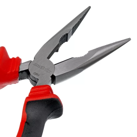 Длинногубцы прямые Matrix, 160 мм, хром-ванадий, двухкомпонентные рукоятки, 17309 купить в Губкинске