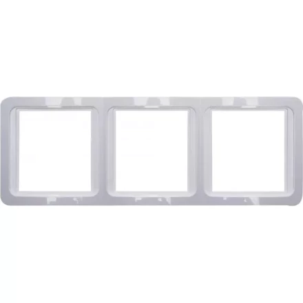 Панель СВЕТОЗАР &quot;ГАММА&quot; накладная, вертикальная, цвет светло-серый металлик, 2 гнезда SV-54147-SM купить в Губкинске