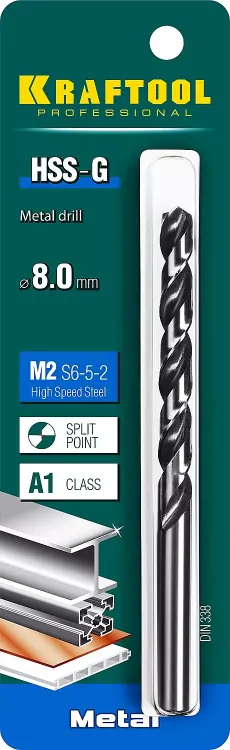 Сверла по металлу HSS-G 29651-8 купить в Губкинске