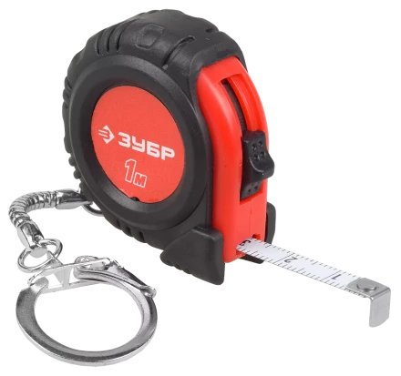 Рулетка ЗУБР МАСТЕР обрезиненный корпус фиксатор с кольцом для ключей серия МАСТЕР купить в Губкинске