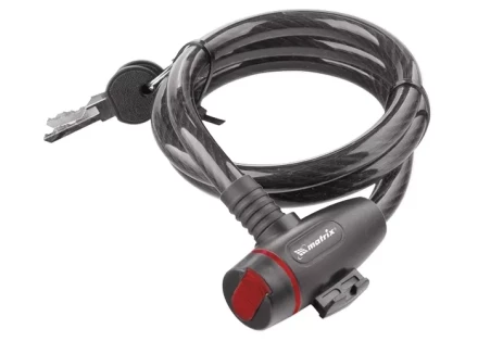 Замок тросовый универсальный с держателем 12х1200 мм MATRIX 91817 купить в Губкинске