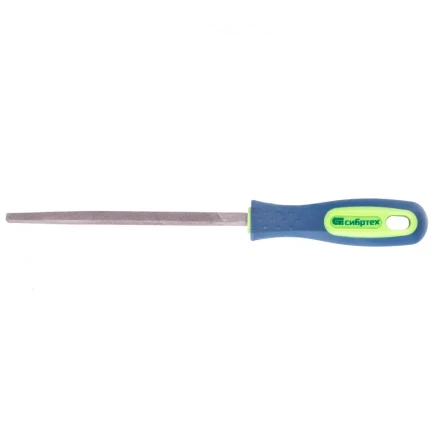 Напильник 150 мм трехгранный двухкомпонентная рукоятка №2 Сибртех 16024 купить в Губкинске