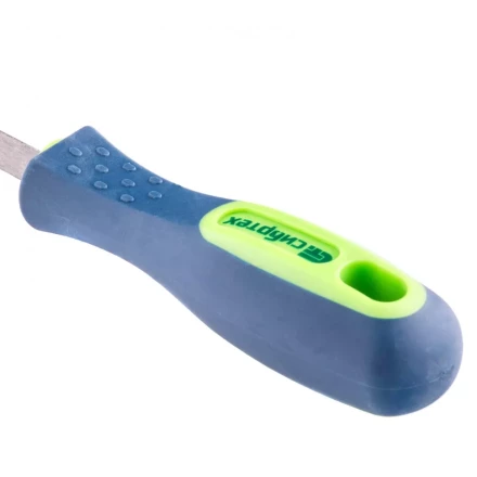 Напильник 150 мм трехгранный двухкомпонентная рукоятка №2 Сибртех 16024 купить в Губкинске