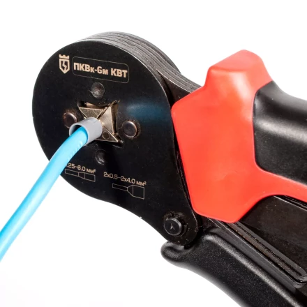 Пресс-клещи КВТ ПКВк-6м для опрессовки втулочных наконечников до 6.0 мм (85224) купить в Губкинске