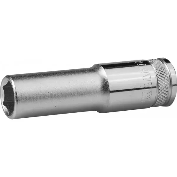 Торцовая головка KRAFTOOL "INDUSTRIE QUALITAT", удлиненная, Cr-V, FLANK, хромосатинированная, 1/2", 12 мм 27807-12_z01 купить в Губкинске