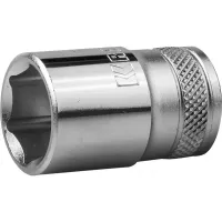 Торцовая головка KRAFTOOL "INDUSTRIE QUALITAT", Cr-V, FLANK, хромосатинированная, 1/2", 17 мм 27805-17_z01
