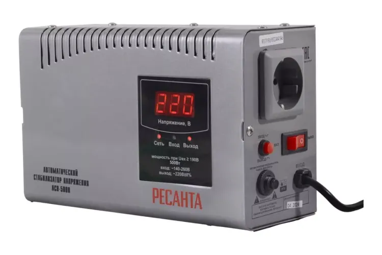Стабилизатор напряжения Ресанта АСН-500 Н 63/6/63 купить в Губкинске