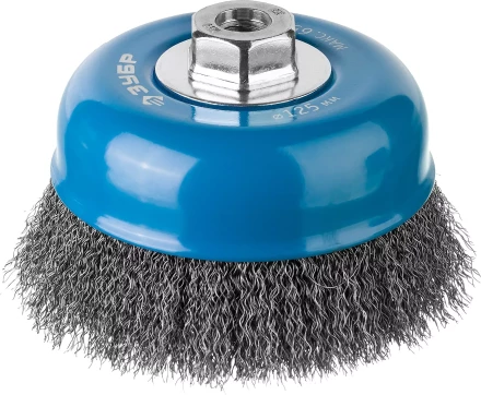 ЗУБР &quot;ПРОФЕССИОНАЛ&quot;. Щетка чашечная для УШМ, витая стальная проволока 0,3мм, 125ммхМ14 35261-125_z02 купить в Губкинске