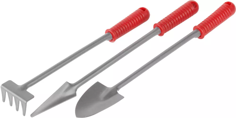 Набор GRINDA для ухода за комнатными растениями: Совок посадочный широкий, совок посадочный, грабельки, 3 предмета 8-422460-H3_z01 купить в Губкинске
