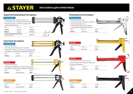 Пистолет для герметика STAYER &quot;PROFESSIONAL&quot; 0673-60, закрытый, алюминиевый корпус, 600мл 0673-60 купить в Губкинске
