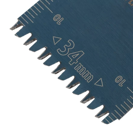 Насадка для МФИ режущая пазовая прямая, HCS, по дереву, ламинату 34 х 2.5 мм, крупный зуб Denzel 782315 купить в Губкинске