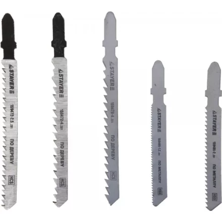 Набор STAYER &quot;STANDARD&quot; Полотна &quot;ХОББИ №2&quot; для эл. лобзика, по металлу, EU-хвост., 5шт 159489-H5_z01 купить в Губкинске