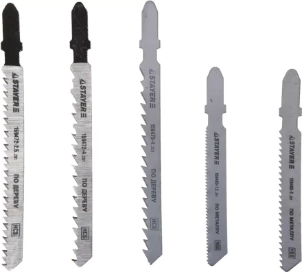 Набор STAYER &quot;STANDARD&quot; Полотна &quot;ХОББИ №2&quot; для эл. лобзика, по металлу, EU-хвост., 5шт 159489-H5_z01 купить в Губкинске