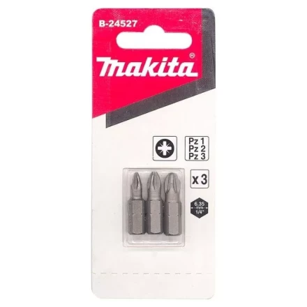 Биты Makita PZ1,2,3 25мм 3шт (B-24527) купить в Губкинске