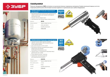 Паяльники высокомощные с пластмассовой рукояткой серия ПРОФЕССИОНАЛ купить в Губкинске