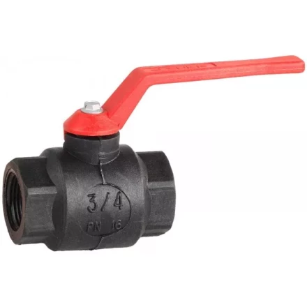 Кран шаровой ЗУБР полнопроходной &quot;мама-мама&quot;, ручка, пластиковый корпус, 3/4&quot; 4-51520-P-3/4 купить в Губкинске