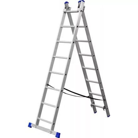 Лестница ЗУБР универсальная, двухсекционная со стабилизатором, 8 ступеней 38821-08 купить в Губкинске