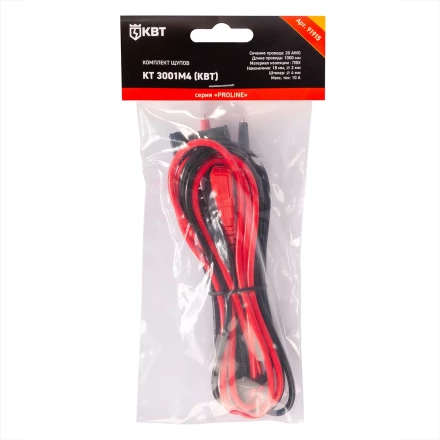 Комплект измерительных щупов КВТ КТ 3001S 1000 мм, 20 AWG, 2 мм с резьбой М4 (91914) купить в Губкинске