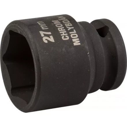 Торцовая головка KRAFTOOL &quot;INDUSTRIE QUALITAT&quot; ударная (1/2&quot;), FLANK, Cr-Mo, фосфатированная, 27 мм 27940-27_z01 купить в Губкинске