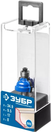 ЗУБР 34.9 x 19 мм, радиус 9.5 мм, фреза кромочная калевочная №7, Профессионал (28709-34.9) купить в Губкинске