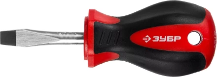 Отвертка ЗУБР &quot;МАСТЕР&quot;, &quot;STUBBY&quot; ( бочка ), Cr-v, эргономичная двухкомпонентная рукоятка, SL6,0x38мм 25061-38-6.0_z02 купить в Губкинске