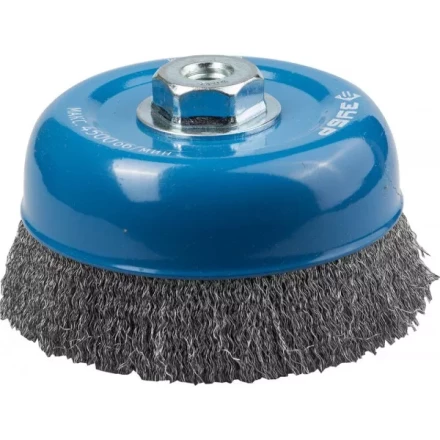 ЗУБР "ПРОФЕССИОНАЛ". Щетка чашечная для УШМ, витая стальная проволока 0,3мм, 150ммхМ14 35261-150_z02 купить в Губкинске