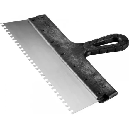 Шпатель ЗУБР &quot;СТАНДАРТ&quot; фасадный, стальное полотно, 350мм, зуб 6х6 10053-35 купить в Губкинске