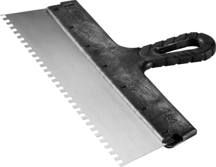 Шпатель ЗУБР &quot;СТАНДАРТ&quot; фасадный, стальное полотно, 350мм, зуб 6х6 10053-35 купить в Губкинске