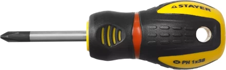 Отвертка STAYER &quot;PROFESSIONAL&quot; &quot;PROTech&quot;, двухкомп рукоятка, намагниченная, Cr-Mo, PH1x38мм 25132-1-38_z02 купить в Губкинске