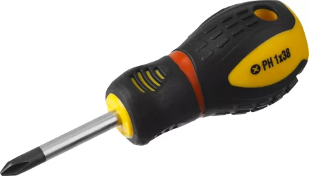 Отвертка STAYER &quot;PROFESSIONAL&quot; &quot;PROTech&quot;, двухкомп рукоятка, намагниченная, Cr-Mo, PH1x38мм 25132-1-38_z02 купить в Губкинске