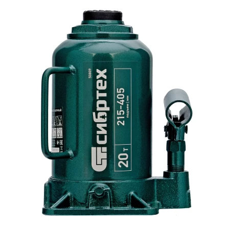 Домкрат гидравлический бутылочный Сибртех 50809, 20 т, 215-405 мм купить в Губкинске