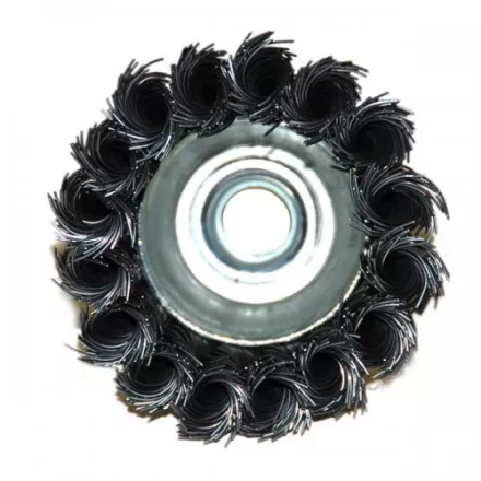 Щетка для УШМ М14/65 мм чашечная сталь витая Энкор 51536 купить в Губкинске