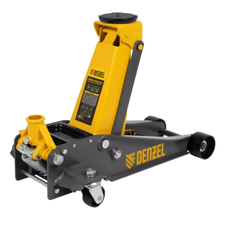 Домкрат гидравлический подкатной Denzel 51260, 3 т, 125-470 мм, быстрый подъем, проф. купить в Губкинске