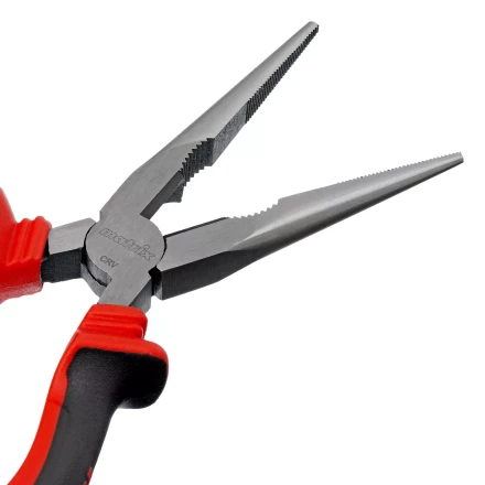 Длинногубцы прямые Matrix, 200 мм, хром-ванадий, двухкомпонентные рукоятки, 17311 купить в Губкинске