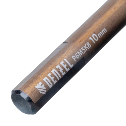 Набор сверл по металлу Denzel 723008, 1-10 мм, Р6М5К8-TiN, Golden Tip, 19 шт купить в Губкинске