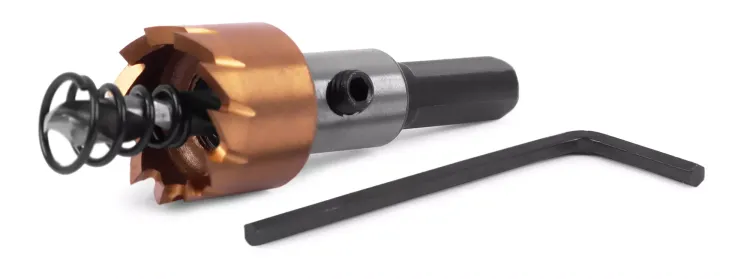 HSS-TiN коронка MESSER  17мм с центр. сверлом и толкающей пружиной для  лист. материала  до 2 мм ц/х купить в Губкинске