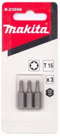Биты Makita Тоrх Т15 25мм 3шт (B-23606) купить в Губкинске